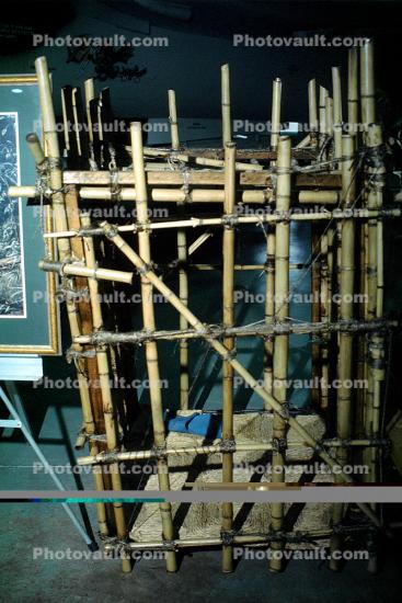 viet cong stockade, POW cage, bamboo, Vietnam War