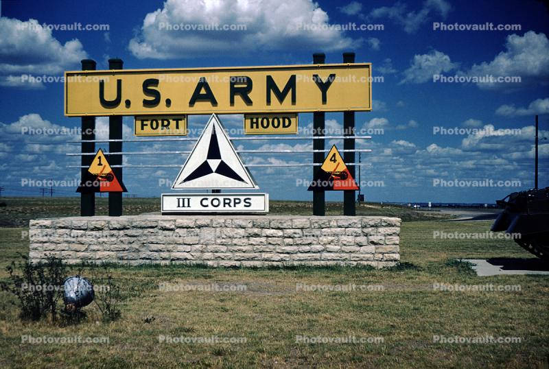 Fort Hood Entrance Sign, 1950s