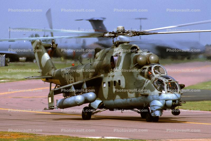 Mi-24V Hind, 730703, Czech Air Force, Attack Helicopter, 0703