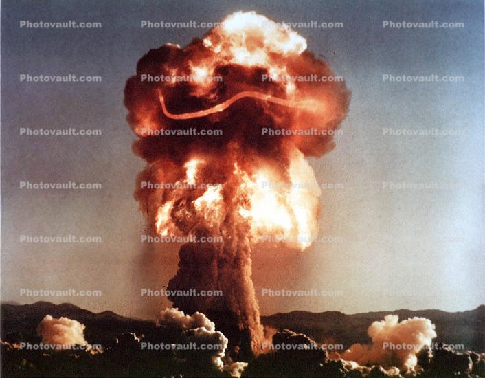 Operation Plumbbob, Atom Bomb, Nevada Test site, Explosion, Mushroom Cloud, detonation