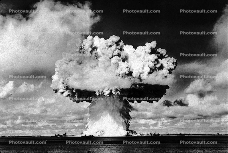 Baker nuclear explosion, Bikini Atoll, water column, Baker Shot, July 25, 1946