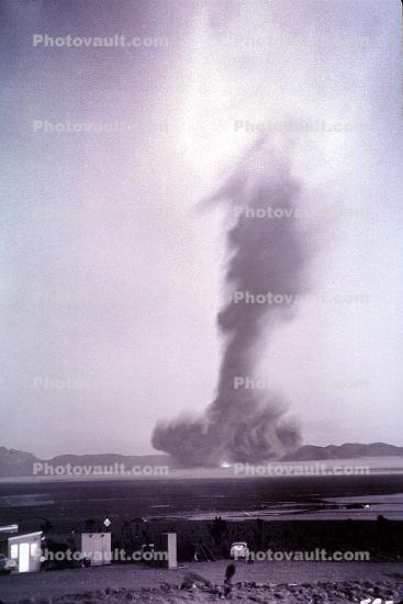 Nuclear Bomb Desert Test Site, Nevada, cold war, detonation