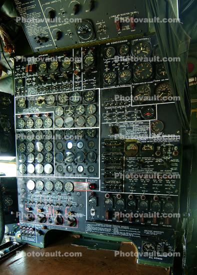 flight engineers station, KC-97 cockpit, Castle Air Force Base