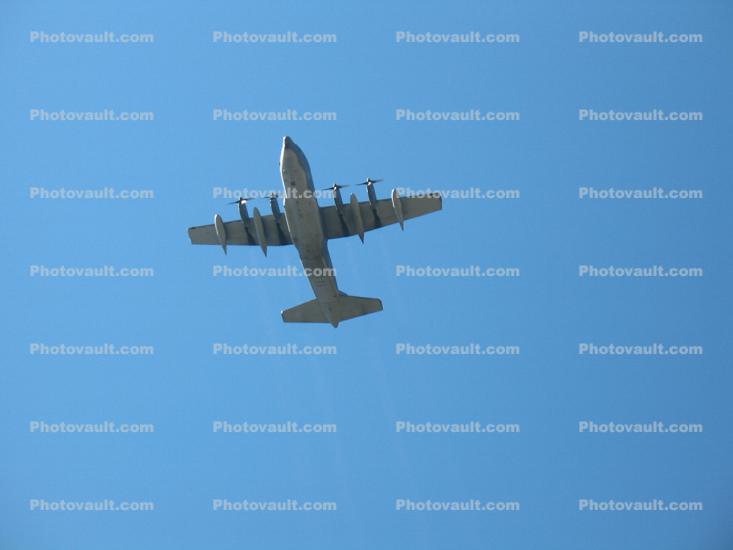 Lockheed C-130 Hercules flying, flight, airborne, Planform