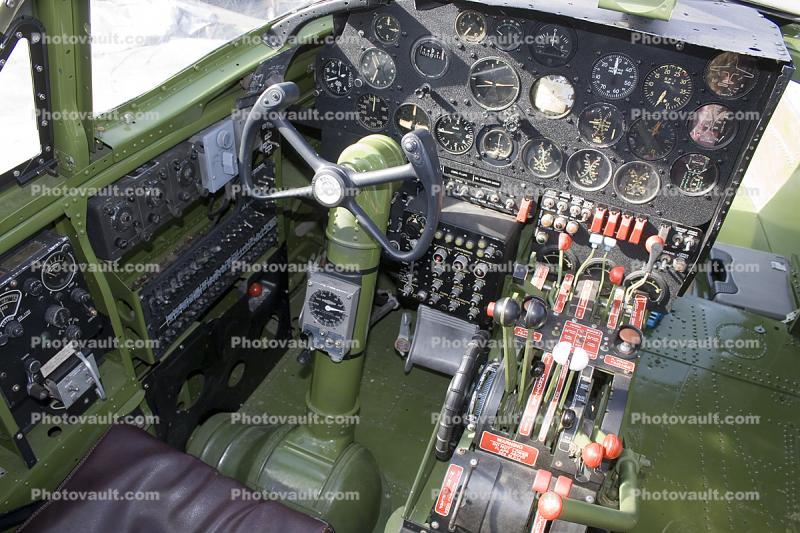 Cockpit, A-26 Invader, #41-39303, Pacific Coast Air Museum, Santa Rosa, California