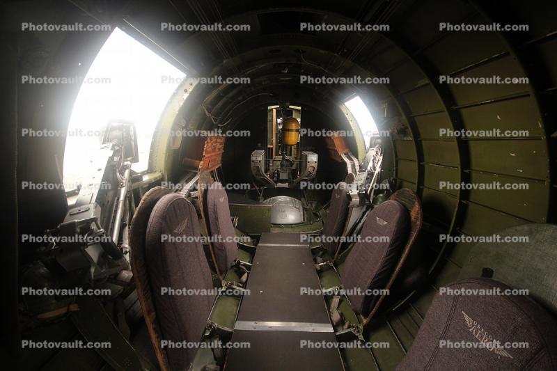 Inside a B-17G, Interior, Machine Gun, Ball Turret, 42-31909