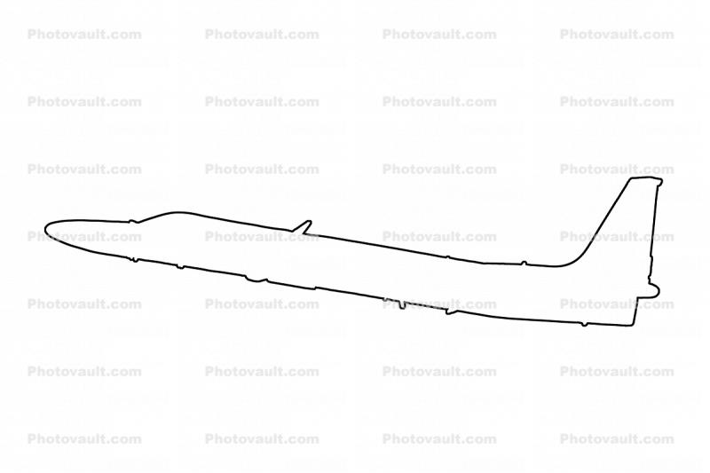 U-2S Dragonlady Outline, Line Drawing