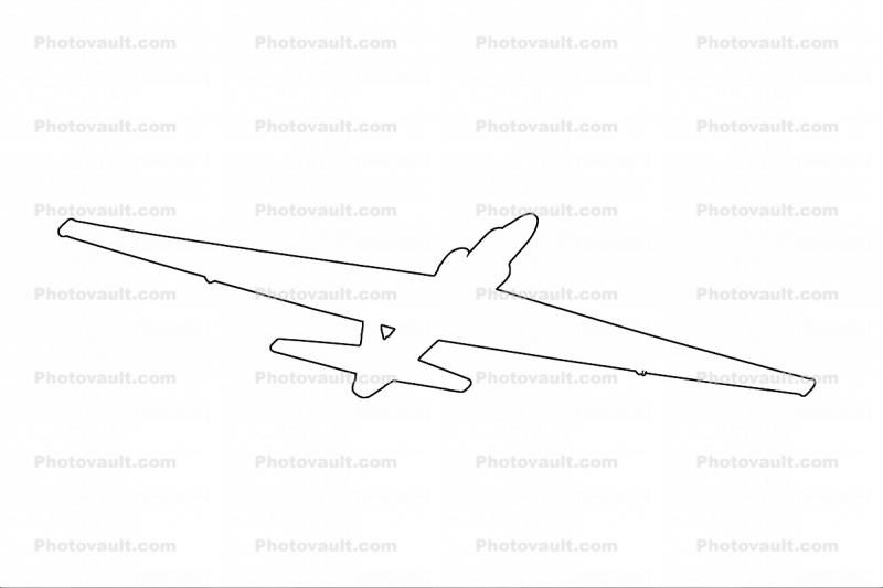 U-2S Outline, Line Drawing