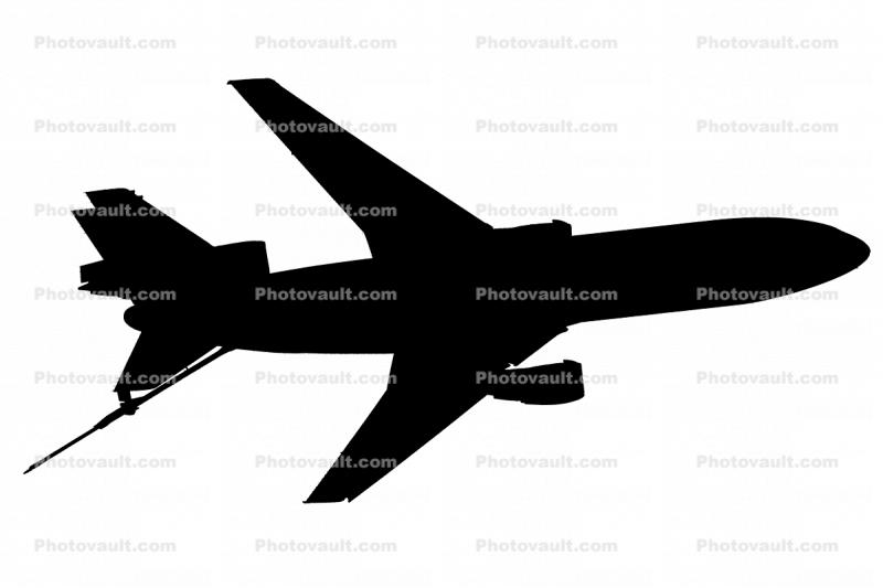 KC-10A Extender silhouette, Refueling Probe extended, shape