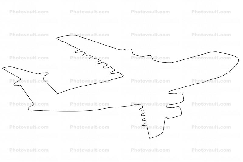 C-5M Super Galaxy line drawing, outline