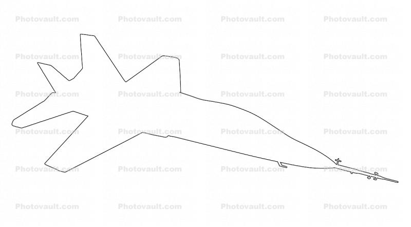 Boeing/Saab T-X advanced jet trainer line drawing, outline, shape