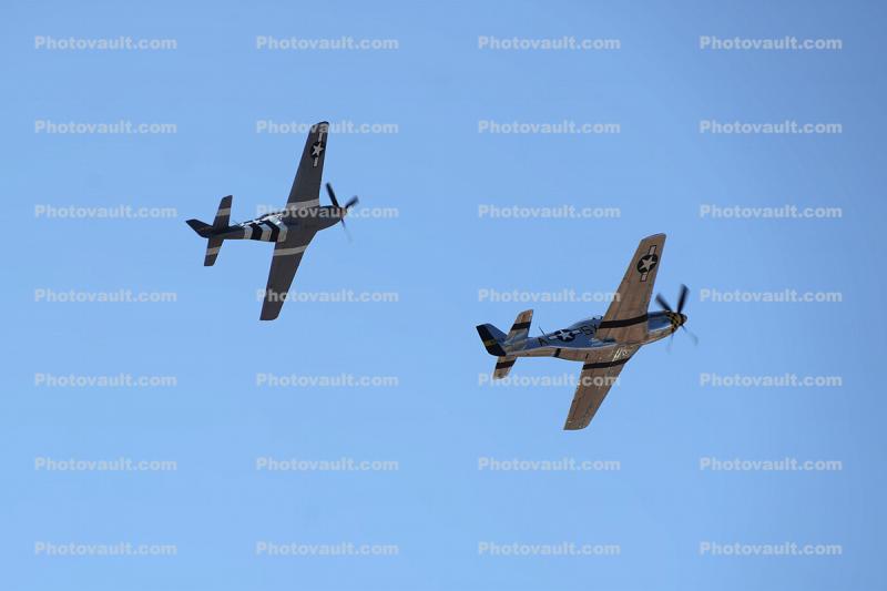 Formation Flight of P-51D Mustangs