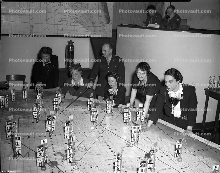 War Situation Room, WWII, WW2, World War II, 1940s