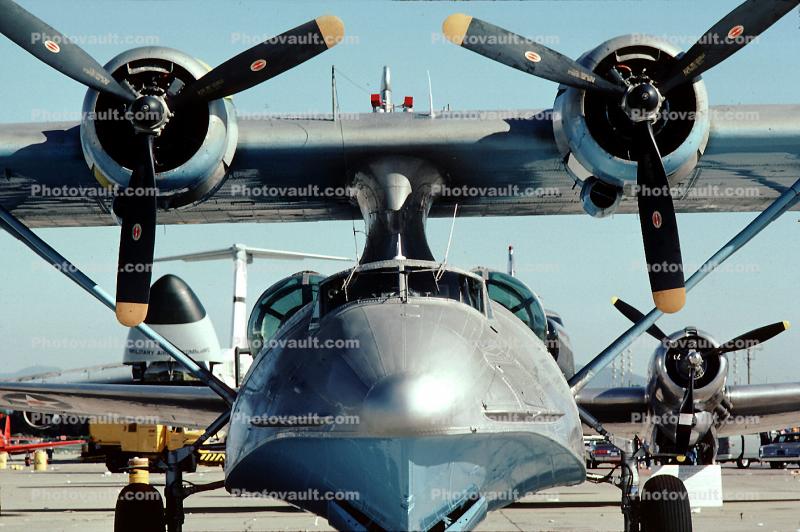 Consolidated PBY-5 Catalina head-on, Moffett Field
