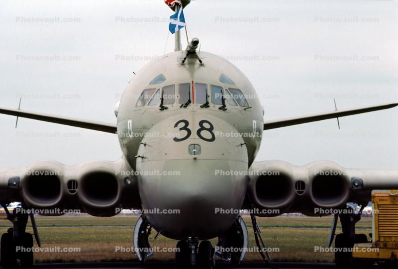 XV238, 38, Hawker Siddeley Nimrod MR.1, Abbotsford Airport, Royal Air Force, RAF, head-on
