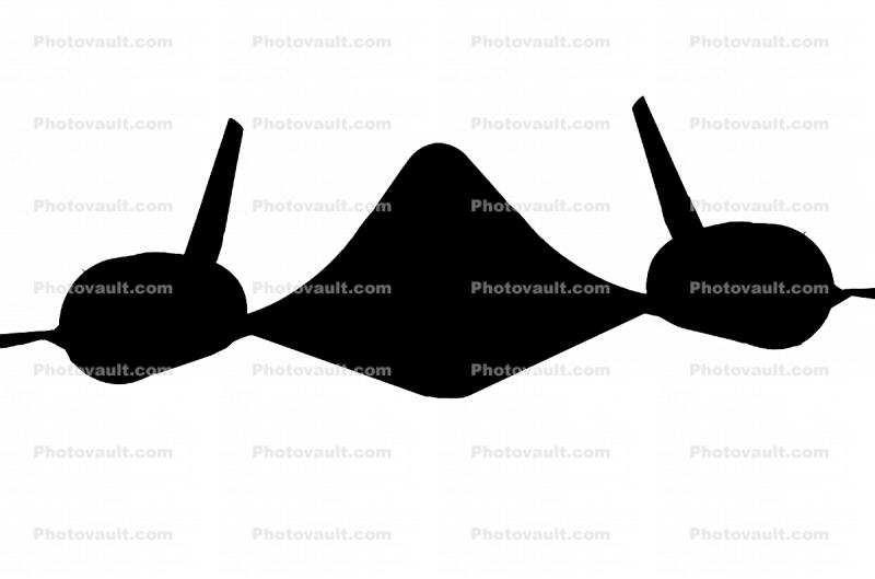 Lockheed SR-71, Blackbird Silhouette, logo, shape