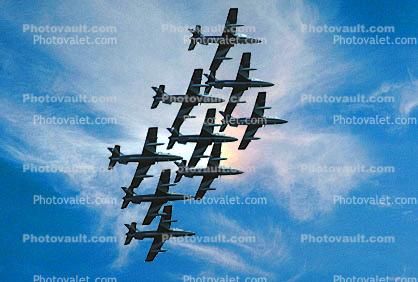 Aermacchi MB-339, flight, Airborne, formation flying