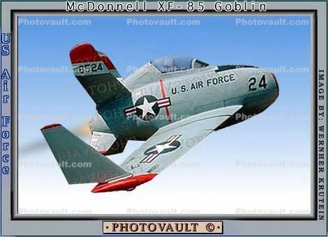 XF-85 Goblin, USAF, Parasitic Fighter, milestone of flight