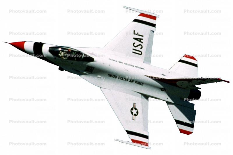 Thunderbird F-16 photo-object, object, cut-out, cutout