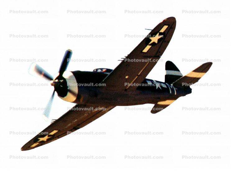 Republic P-47 Thunderbolt photo-object, object, cut-out, cutout, spinning prop, propeller