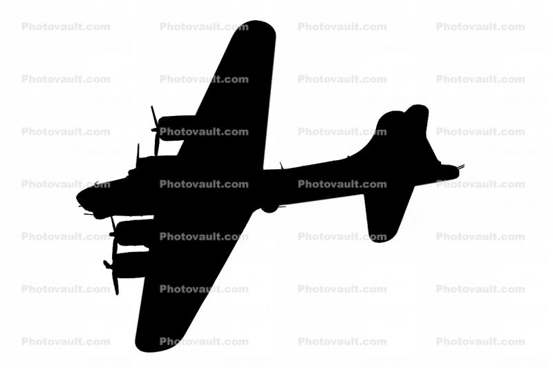 silhouette of a B-17G
