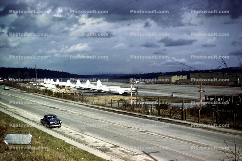 Boeing Renton Plant, Studebaker, Fence, 1950s