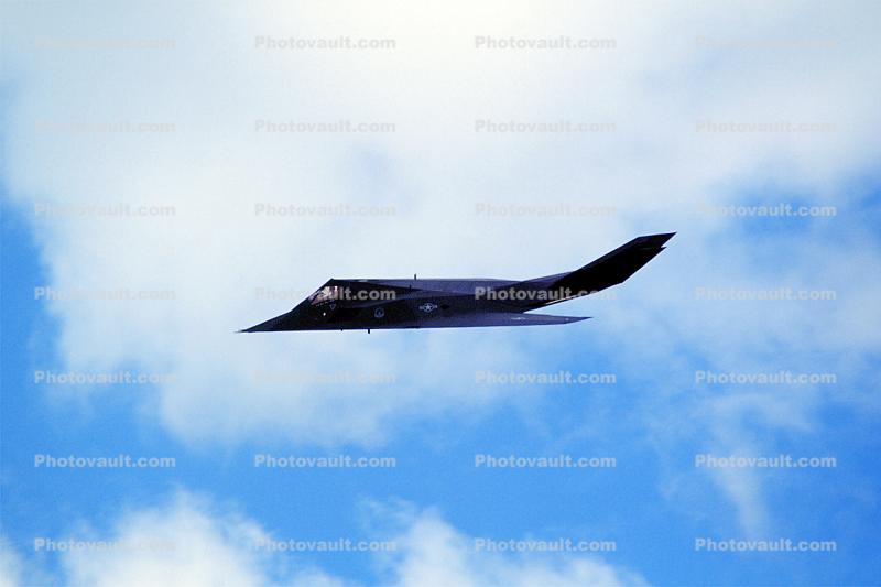 Lockheed F-117A Stealth Fighter in flight, flying, airborne