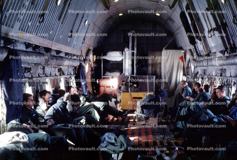 inside a Douglas C-124 Globemaster, 1950s