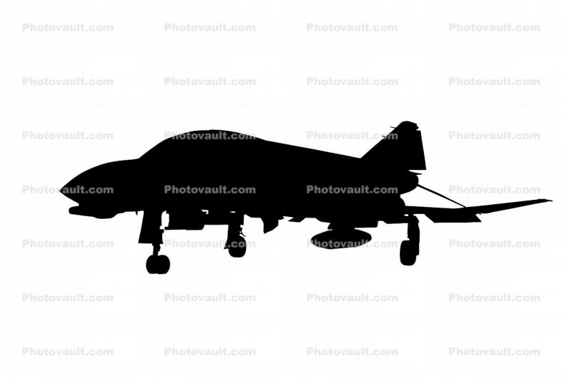 McDonnell Douglas F-4 Phantom silhouette, logo, shape