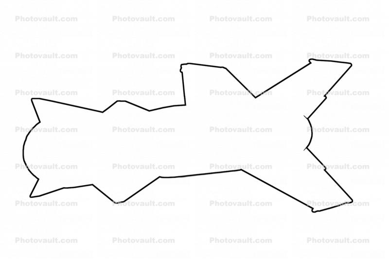 GBU-15 Modular Guided Weapon System outline, line drawing