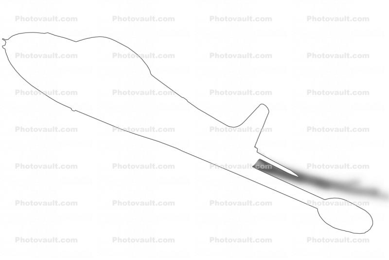 Hunting (BAC) T-10 Jet Provost outline, line drawing