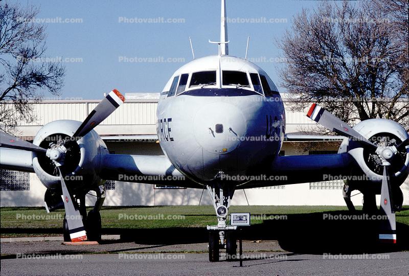 C-131D Samaritan at Travis Air Force Base, California, head-on