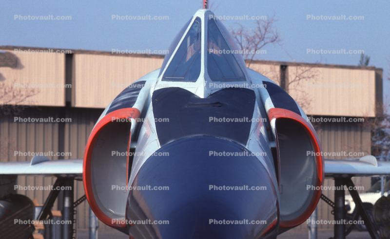 F-102A Delta Dagger head-on, 1950s