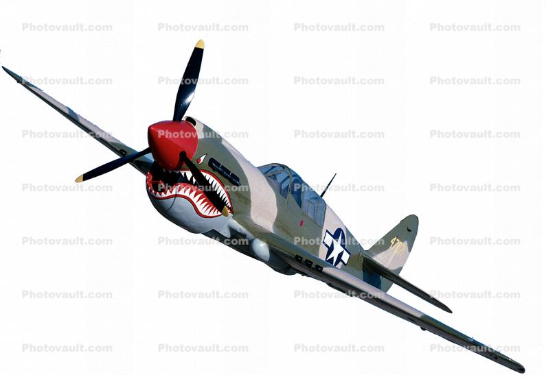 Curtiss P-40 Warhawk photo-object, object, cut-out, cutout