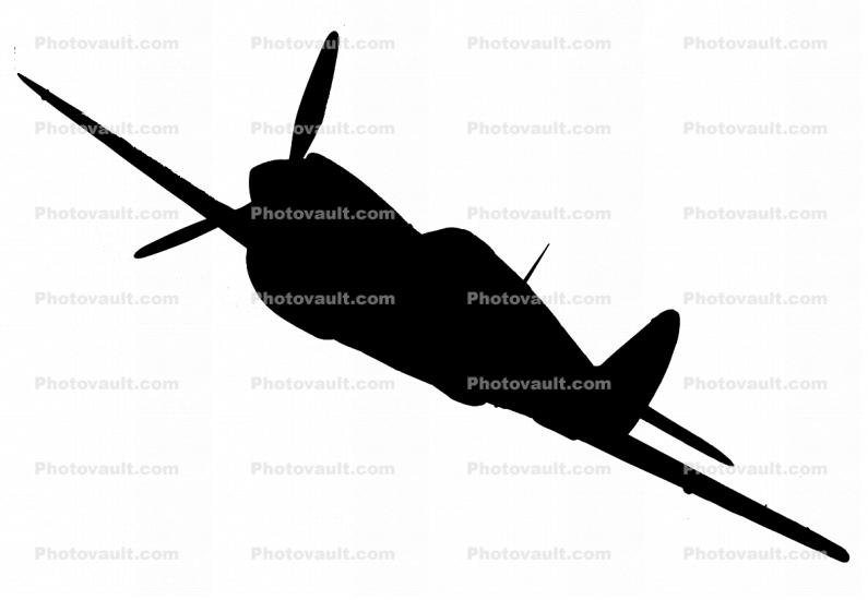 Curtiss P-40 Warhawk Silhouette, logo, shape