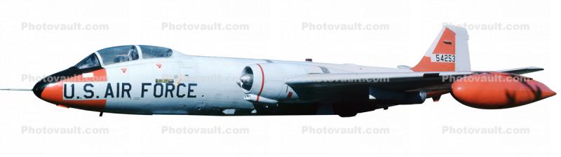USAF Martin EB-57E Canberra photo-object, United States Air Force, cut-out