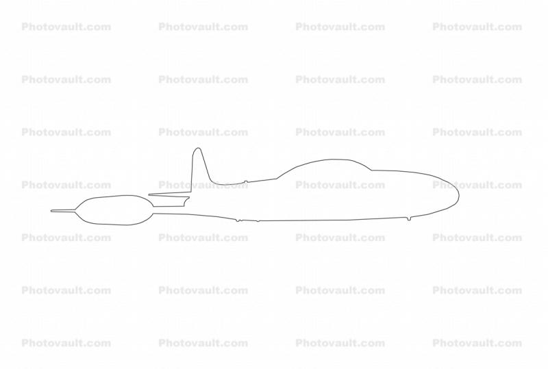 T-33A outline, line drawing