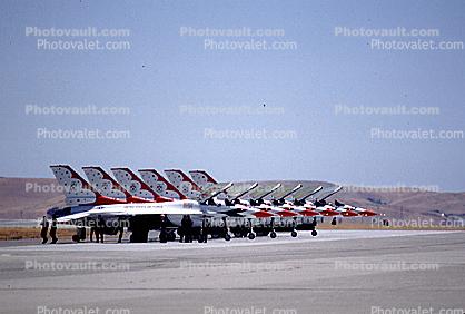 The USAF Thunderbirds, Lockheed F-16 Fighting Falcon, Travis Air Force Base, California