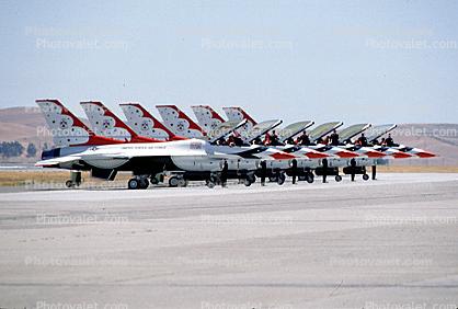 The USAF Thunderbirds, Lockheed F-16 Fighting Falcon, Travis Air Force Base, California
