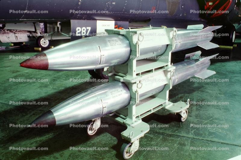 B-61 Silver Bullet Special Weapon, Thermo-Nuclear Hydrogen Bomb, Bomb Rack, Lowery Air Force Base, Denver, Colorado