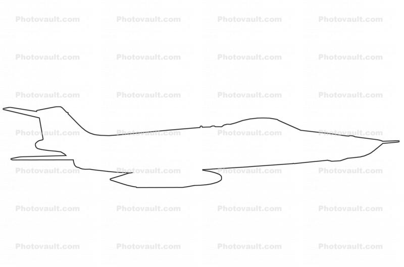 RF-101 outline, line drawing, shape