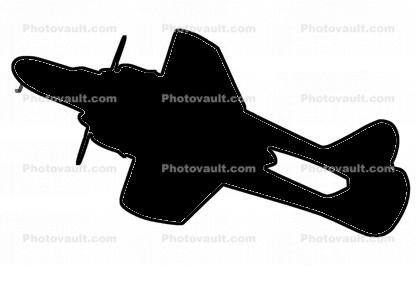P-61 Black Widow silhouette, logo, shape