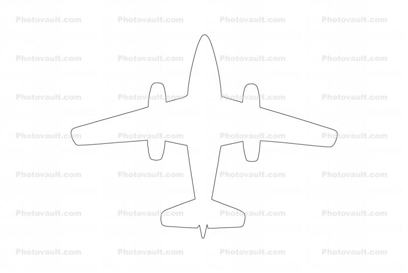 Messerschmitt Me-262 Swallow outline, line drawing, Planform