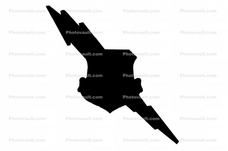 Tactical Air Command Emblem, Shield, TAC lightning bolt, USAF, silhouette, shape