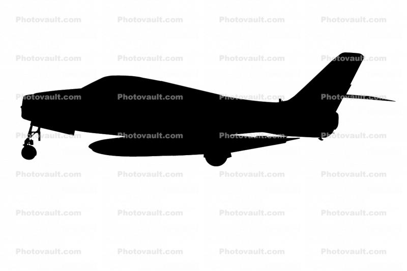 F-84 Thunderstreak silhouette, logo, shape
