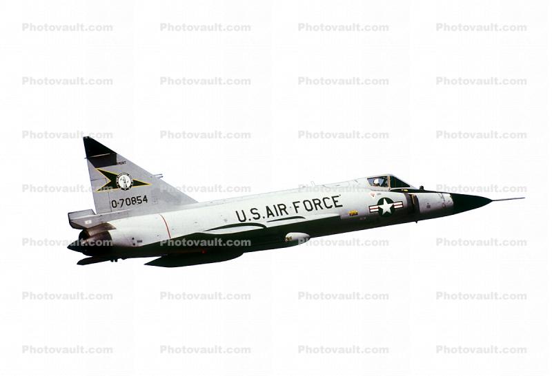 Convair F-102 Delta Dagger, Vermont Air National Guard, 0-70854, photo-object, object, cut-out, cutout