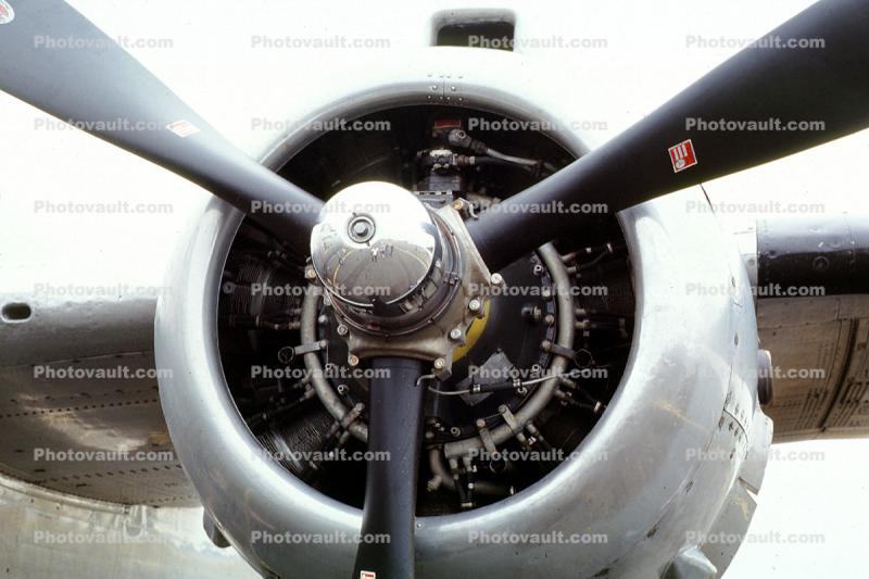Radial Engine, Propeller, Spinner, North American B-25 Mitchell
