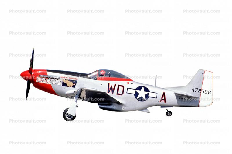 North American P-51D Mustang photo-object, object, cut-out, cutout, tailwheel