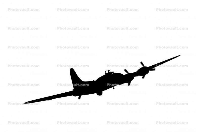 B-17 Flyingfortress silhouette, logo, shape