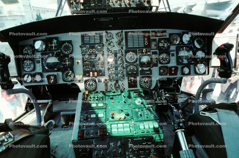 Cockpit, Instrument Panel, Dials, Flight Deck, Aviation, Avionics, Sikorsky SH-60 Blackhawk